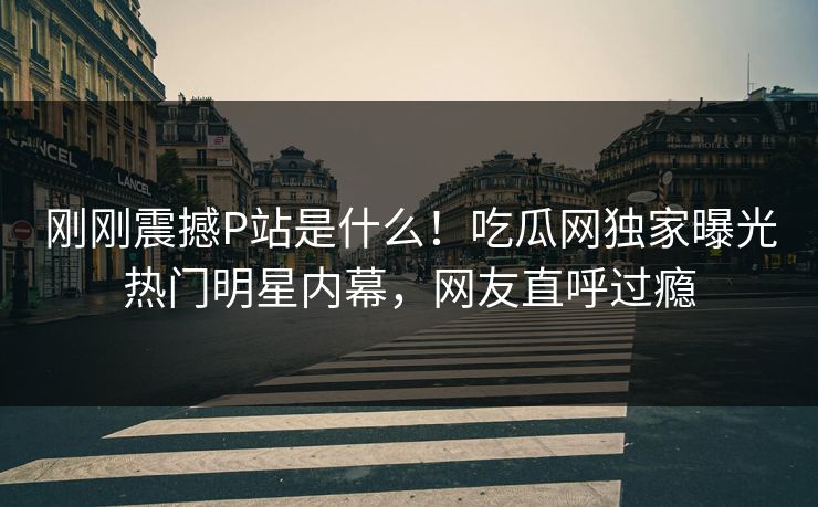 刚刚震撼P站是什么！吃瓜网独家曝光热门明星内幕，网友直呼过瘾