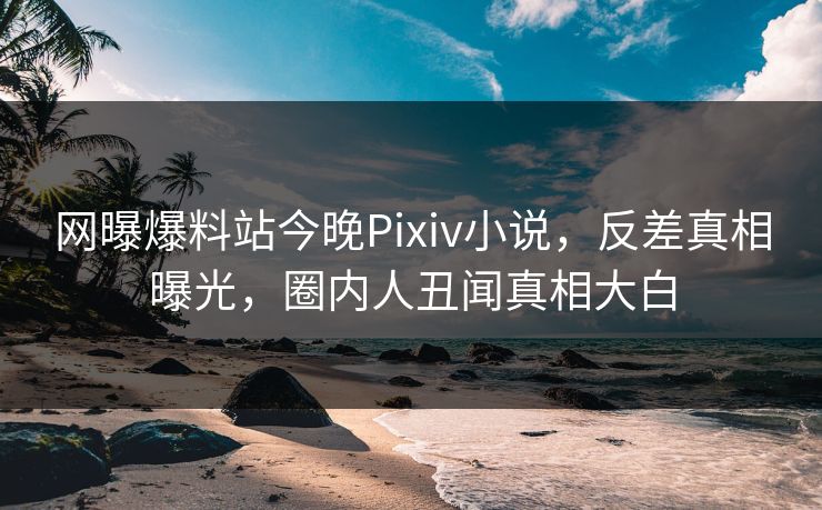 网曝爆料站今晚Pixiv小说，反差真相曝光，圈内人丑闻真相大白