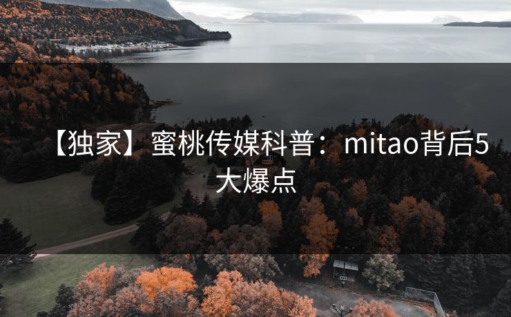 【独家】蜜桃传媒科普：mitao背后5大爆点