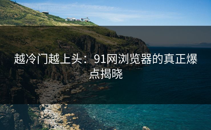 越冷门越上头：91网浏览器的真正爆点揭晓